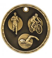 2" 3D Triathlon Medal                                                      