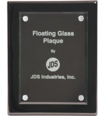 Black Glass Floating Plaque